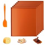 MAQUITA 6 PCS Dehydrator Trays with Scraper - Nonstick Silicone Dehydrator Mats, High Temperature...