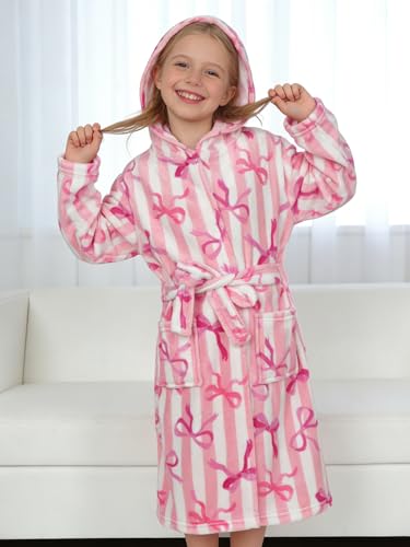 Image of Doctor Unicorn Soft Hooded Rainbow Bathrobe Sleepwear for Girls