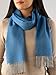 Inca Fashions - Herringbone Alpaca Scarf - 100% Baby Alpaca Wool - Unisex (Sky Gray)