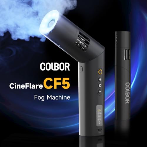Máquina de humo portátil COLBOR de 40 W, mini generador de humo con control remoto y luces RGB para fotografía de producto, bodas, festivales, escenarios y efectos atmosféricos miniatura 3