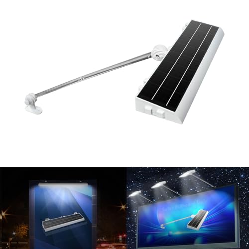 Image of Solar Led Post Light Super Bright 232 LED Sign Lights Outdoor Waterproof Solar Powered for Real Estate Signs House Numbers Address Buesiness Store Billboard Lighting Dusk to Dawn (White)