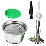 ❤❤❤ 【ACERO INOXIDABLE TAZAS DE CÁPSULA】: Hecho de acero inoxidable de grado alimenticio, sin BPA, 100% no tóxico. No contiene acero, tiene buena resistencia a la corrosión, resistencia a altas temperaturas, resistencia a bajas temperaturas, sin olor, reutilizable y duradero. Fácil de limpiar con el cepillo de limpieza incluido y secado al aire para el próximo uso.