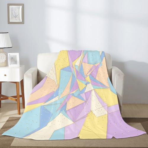 Couverture géométrique moderne de luxe aux triangles abstraits pastel