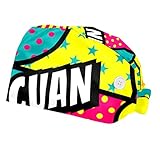 rieodkfmhd confezione da 2 cappellini da lavoro regolabili con bottone, cappello da lavoro moderno con unicorno, fascia tergisudore, cappelli con legatura posteriore, multicolore 06, m-l