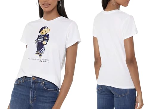 Polo Ralph Lauren Beret Bear Bär T-Shirt Retro Teddy Shirt Top Retro Bluse...