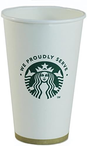 Starbucks White Disposable Sizzling Paper Cup, 16 Ounce, 100 Pack