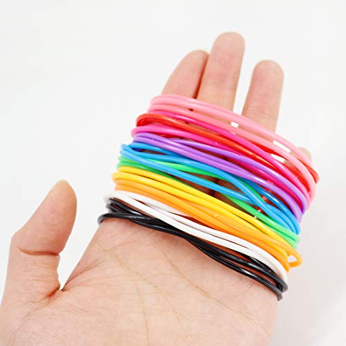 L'vow Mixed Gummy Silicone Wristbands Bracelets Bands Pack Of 50 (White) #TOP4