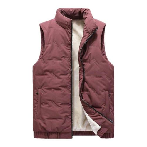 Chaleco de algodón para hombre de invierno deportivo color liso 4