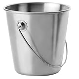 Farbe: silber IBILI Eimer 10 cm aus Edelstahl, Silber
