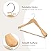 StorageWorks 6 Pack Wooden Hangers, Extra Wide Shoulder Wood Hangers with Locking Bar for Suit, Shirt, Coat, Pants, Natural Color