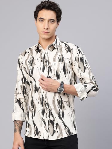 Image of Majestic Man Stylish Abstract Print Casual Shirt - Pure Cotton| Full Sleeve | Trendy & Comfortable