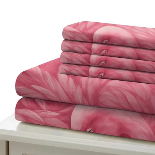 Housse de couette microfibre résistante hypoallergénique rose à fermeture éclair King