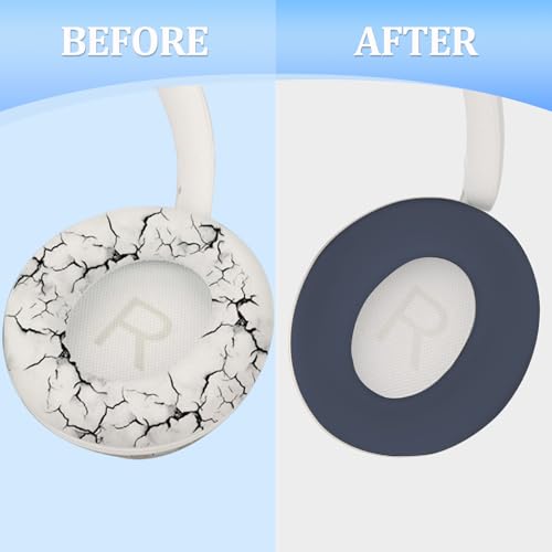 Cubiertas de Silicona Antisudor para Auriculares y Diadema para Anker Space Q45, Accesorios Protectores de Almohadillas de Suave y Fácil Limpieza (Azul Oscuro) miniatura 4