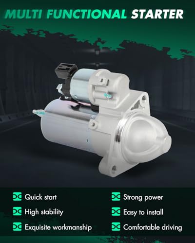 Image of SCITOO Starter Motor fit for Hyundai for Azera 3.3L 2015-2017,for Hyundai for Santa Fe 3.3L 2015-2018,for Hyundai for Santa Fe XL 3.3L 2015-2019 Replacement Starter 16018
