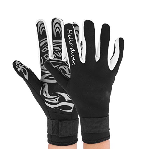 SUNGOOYUE Luvas de mergulho, luvas de neoprene quentes de 2 mm, luvas de natação para mergulho e mer