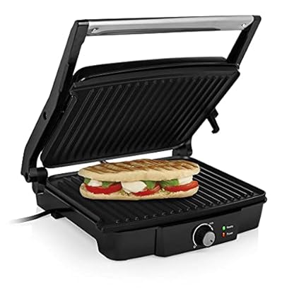 Kontaktgrill XL 180 Grad klappbar Tischgrill Kratzfesten Antihaft-beschichtung Sandwichmaker Edelstahl… – Bild 5