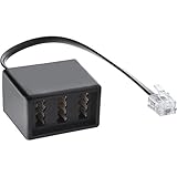 InLine TAE Adapterkabel RJ11 (6P4C) Stecker auf TAE NFN Buchse, Dieser Adapter erlaubt es Ihnen einen RJ11 Anschluss, wie er sich z.B. an der FritzBox befindet, zu einem TAE N/F/N Anschluss umzuwandeln. ca. 10cm Anschlusskabel TAE N/F/N Buchsen an RJ11 (6P4C) Stecker