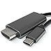 Produktbild JAMEGA  1,8m USB C zu HDMI-Kabel | 4K@60Hz USB Typ C auf HDMI (Thunderbolt 3 kompatibel) für MacBook Pro 2019/2018/2017, MacBook Air/iPad Pro 2019/2018, Samsung S10, Surface Book 2, Huawei UVM.