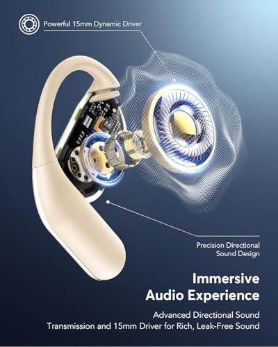 Image of EUQQ AI Translation Earbuds 144 Languages, Real-Time Language Translator Earphones, Open Ear Bluetooth 5.4 Headset for Travel Business Language Learning