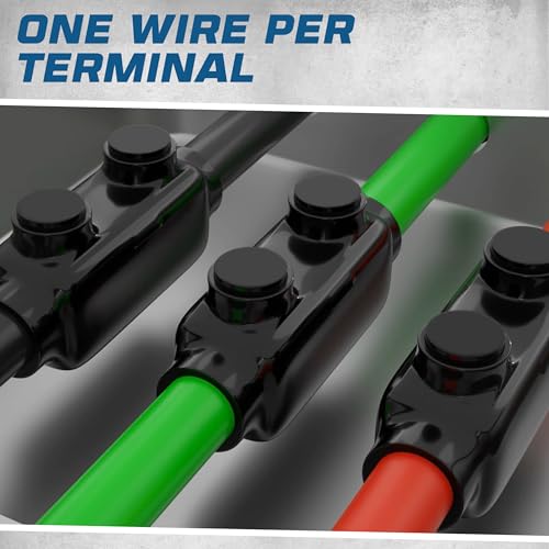 ohlectric 4 pack - insulated wire connector inline black splice for 2-14 wire range lugs with 532 hex screw pre-filled with oxide inhibitor - wire connectors electrical connectors wire tap