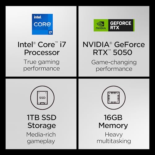 Image of Lenovo Legion LOQ - AI-Powered Gaming Laptop - Intel Core i7-13650HX - 15.6 inch FHD IPS Display - 144Hz - NVIDIA GeForce RTX 5050 - 16GB Memory - 1TB Storage - NVIDIA G-Sync - Luna Grey