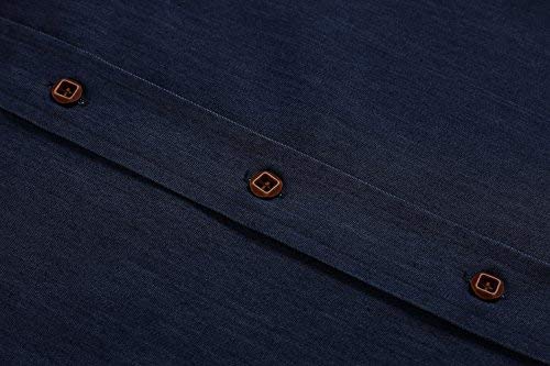 JINIDU Men's Casual Button Down Denim Shirts Long Sleeve Dress Shirt Ultramarine, Ultramarine Blue, M steampunk buy now online