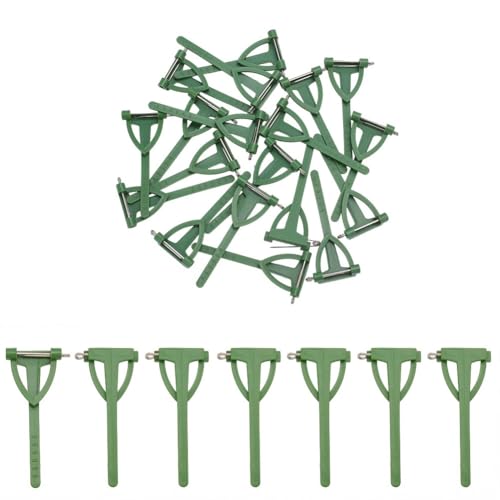 SUNNYCLUE 20 épingle à Boutonnière Broche en Forme de Triangle Floral Vert en Fer et Plastique avec Motif Floral Idéale pour Les Mariés Les Fêtes Les...