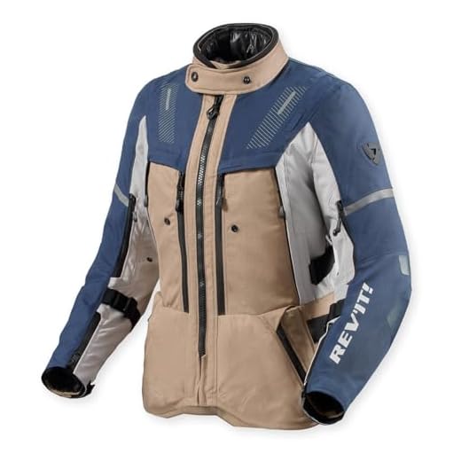 REV'IT! Women's Sand 5 H2O Adventure Touring Motorcycle Jacket (Sand/Blue - 38)