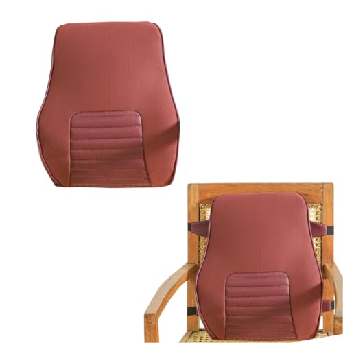 Image of The White Willow Back Support for Office Chair Cushion-Memory Foam Car Seat Back Rest Cushion for Driving-Lumbar Back Support Cushion for Lower Back Pain-BackRest Cushion-Chair Back Pillow-Berry