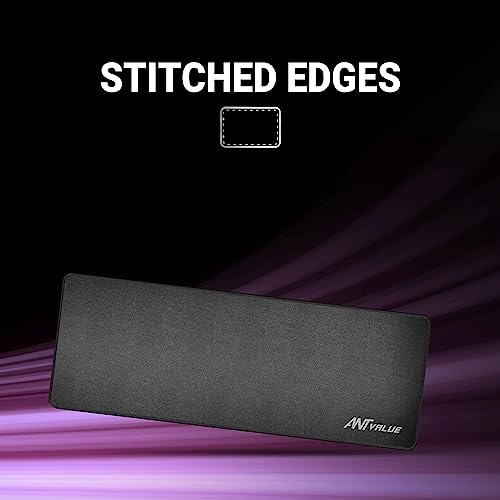 Ant Value MM300 Gaming Mouse Pad-L- Large with Stitched Edges, Waterproof Non-Slip Base for Gaming & Office Black - Image 5