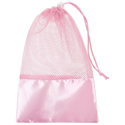 Borsa Porta Scarpe Da Danza in Rete Rosa Per Balletto Sacchetto Organizzatore Per Scarpe Da Ballo Con Coulisse Per Allenamenti E Conservazione
