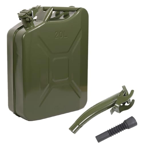 Contenedor de Metal versátil para Agua y líquidos con Pico y asa, Recipiente portátil para Almacenamiento de Agua, Tarro Duradero para Autos, Camiones, Motocicletas y Equipos automotrices