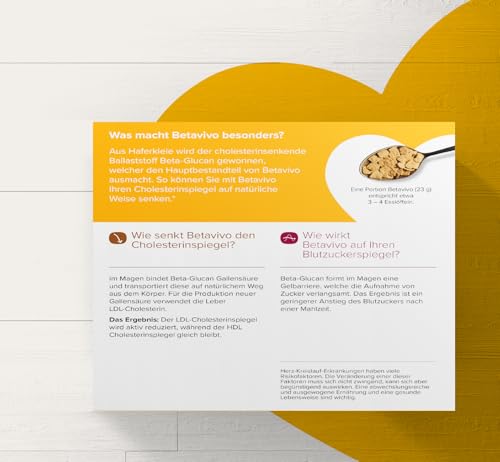 Betavivo knusprige Haferflakes - Enthält Hafer-Beta-Glucan zur Unterstützung eines niedrigeren Cholesterin- und Blutzuckerspiegels - 506g