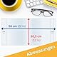 perfect line - 12x Buchumschlag 30,5 cm Höhe – Schulbuchhülle extra stabil aus PP – Buchschoner glasklar, transparent, abwischbar – Hülle bis 56 cm Breite – Made in EU – ideal für Bücher