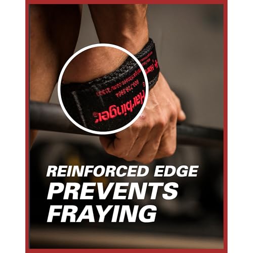 Image of Harbinger Padded Cotton Lifting Straps with NeoTek Cushioned Wrist (Pair)