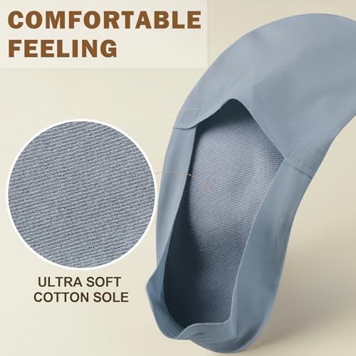 Image of Sofier No Show Socks Womens, Non Slip Low Cut 6 Pairs Thin Silky Dress Footies Liner Invisible Socks Flats Loafers Sneakers