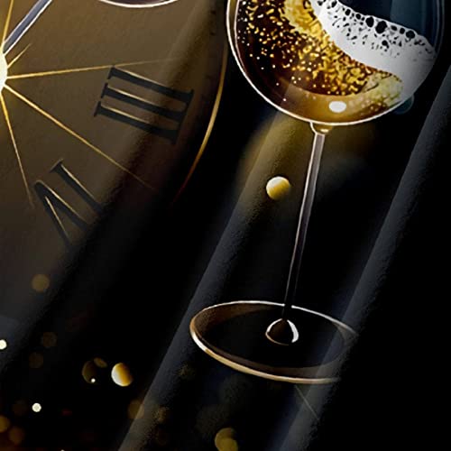 Camiseta masculina de ano novo com estampa digital 3D com botão de lapela manga curta e gola V 3D, W