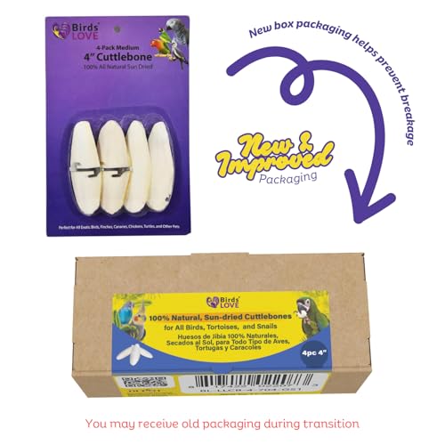 image for Birds LOVE Natural Cuttlebone | 100% Pure Sun-Dried Calcium Supplement