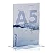 Pack of 10 VITAdisplays® DIN A5 Table Stands/Advertising Stands as T-Stand/T-Stand Made from Original PLEXIGLAS®