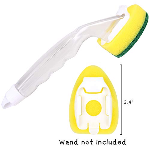 Proloso 24 Pcs Dish Wand Refills Sponge Heads Replacement Non-Scratch Scrub Sponges Brush #TOP2