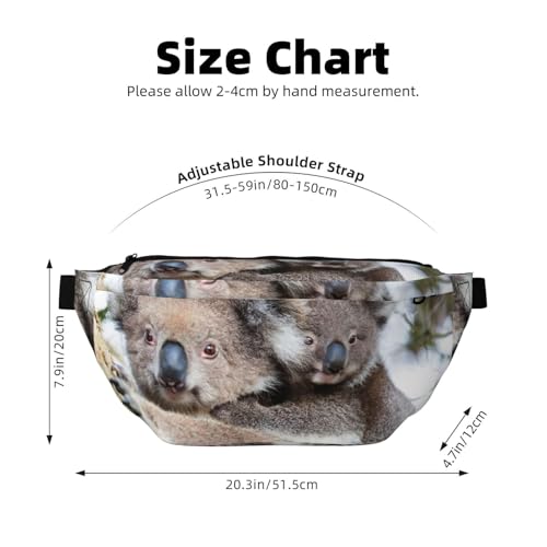 Sac banane de course à pied à imprimé koala et sangle ajustable - 3