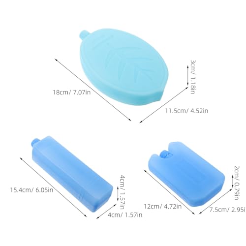 Image of 6pcs Reusable Ice Pack, Empty Water Fill Cooler Packs for Lunch Boxes, Hard Plastic Freezer Blocks, Ice Boxes for Air Coolers Fans Coolers Camping Picnic Car Box