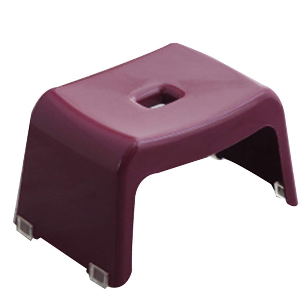 Tabouret en plastique violet 33.5 cm pour salon et salle de bain