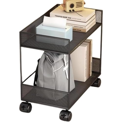 SLLS �f�X�N�����[�J�[�g �L���X�^�[�t�� �X�������b�N ���i �S�� �ړ��ȒP �{�I �t�@�C�����S�� �L�b�`��/����/�I�t�B�X�p ���Ԏ��[ ��e�� �ȃX�y�[�X (2�w40cm,�u���b�N)