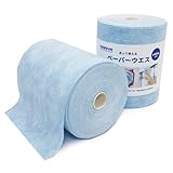KIKAIYA ペーパーウエス ショップタオル 約400枚入り 2ロールセット ミシン目入り 1枚24×25cm ウエス ペーパータオル 不織布 掃除 油吸い オイルマット PPT-400BL