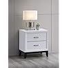 Glasgow White 2-Drawer 24 in. W Nightstand