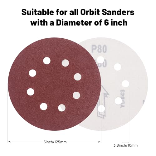 50% Off 5-Inch 600 Grit Sanding Discs for Orbital Sander