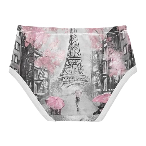 Cotton Toddler Girls Underwear Art Eiffel Tower Street Cute Panties Girl Print Briefs Undies Kids 2t2
