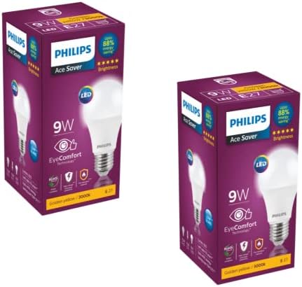 PHILIPS 9W e27 LED Bulb, Pack of 2