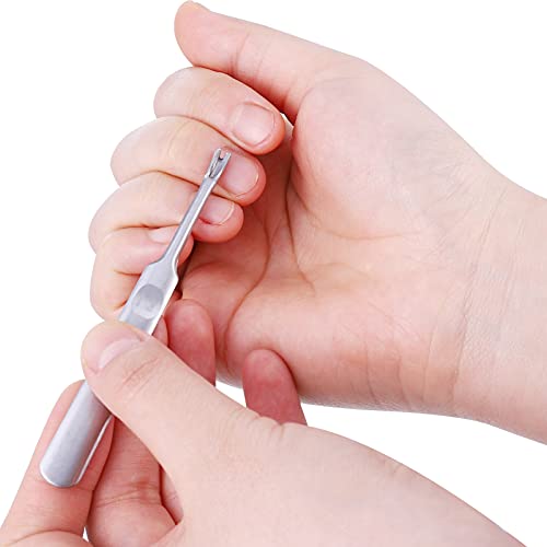 KroY PecoeD 2 Stck Nagelhautmesser, Nagelhautschneider, Nagelhautmesser mit V-Klinge, Spatel Pusher Eckenheber Edelstahl… – Bild 4